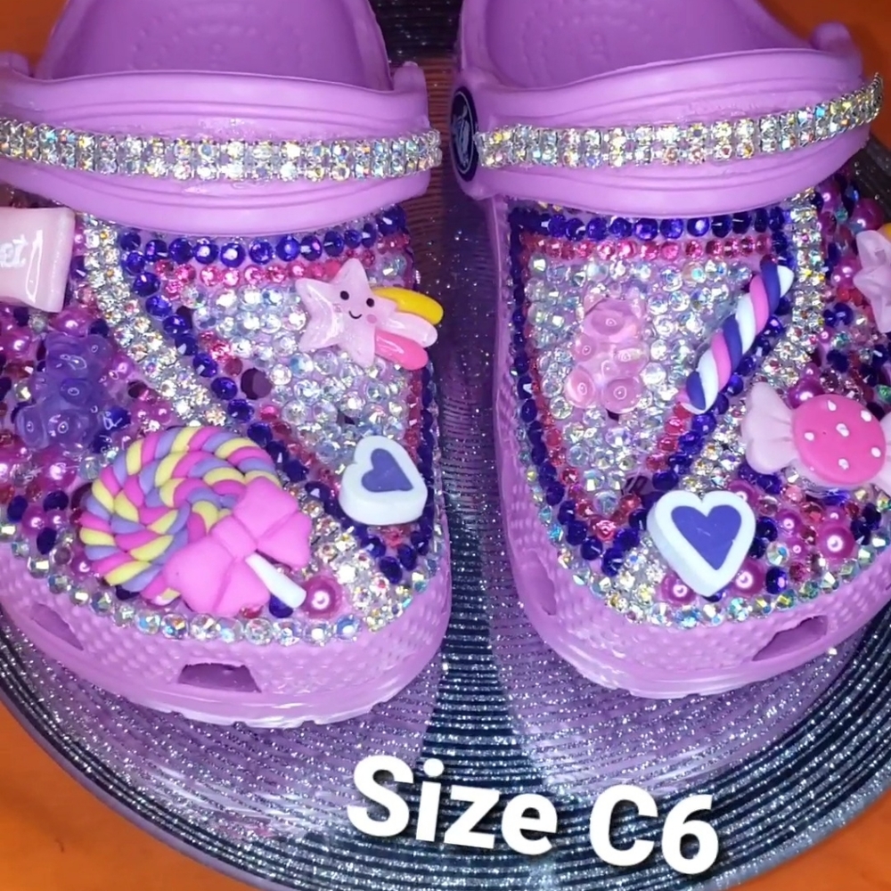 Bedazzled Crocs for little girl Size C6